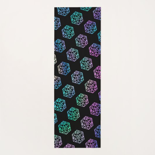 RPG Dice | Holo Fantasy Retro Tafelblad PnP Gamer Yogamat (Achterkant)