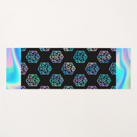 RPG Dice | Holo Fantasy Retro Tafelblad PnP Gamer Yogamat (Voorkant (horizontaal))