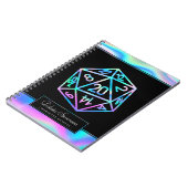 RPG Dice | Holo Fantasy tafelblad gamer karakter Notitieboek (Linkerzijde)