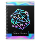 RPG Dice | Holo Fantasy tafelblad gamer karakter Notitieboek (Voorkant)