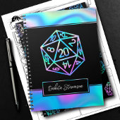 RPG Dice | Holo Fantasy tafelblad gamer karakter Notitieboek