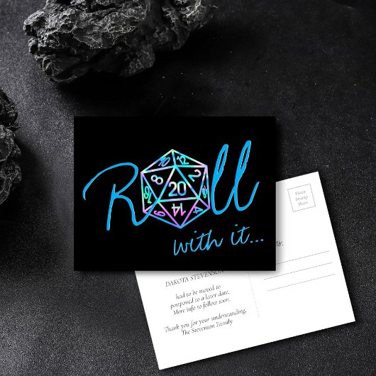 RPG Dice | Holo Fantasy tafelblad gamer uitgesteld Briefkaart