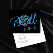 RPG Dice | Holo Fantasy tafelblad gamer uitgesteld Briefkaart