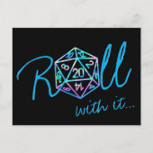 RPG Dice | Holo Fantasy tafelblad gamer uitgesteld Briefkaart (Voorkant)