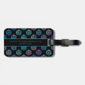 RPG Dice | Holo Fantasy Tafelblad PnP Gamer Custom Bagagelabel (Achterkant horizontaal)