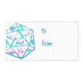 RPG Dice | Holo Fantasy Tafelblad PnP Gamer Custom Etiket (Voorkant)