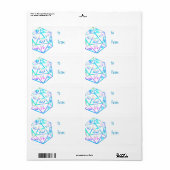 RPG Dice | Holo Fantasy Tafelblad PnP Gamer Custom Etiket (Full Sheet)