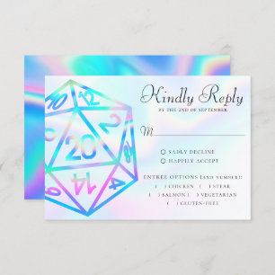 RPG Dice   Holo Fantasy tafelblad PnP Gamer Entree RSVP Kaartje