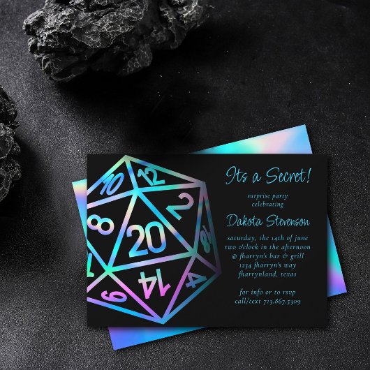 RPG Dice | Holo Fantasy tafelblad PnP Gamer Party Kaart