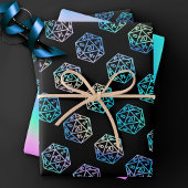 RPG Dice | Holo Old School Tafelblad PnP Roleplaye Inpakpapier Vel