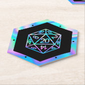 RPG Dice | Holo Old School Tafelblad PnP Roleplaye Kartonnen Onderzetters (Schuin)