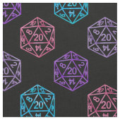RPG Dice | iriserende retro tafelblad rollenspeler Stof (Close Up)