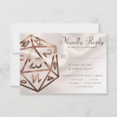 RPG Dice | Koper Retro Tafelblad Rollenspeler Entr RSVP Kaartje (Voorkant)