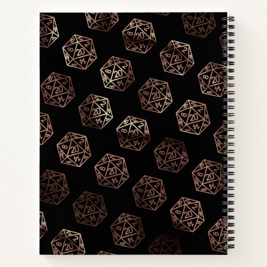 RPG Dice | Koper Tabletop PnP Gamer Graph Paper Notitieboek (Achterkant)