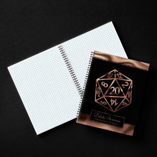 RPG Dice Koper Tabletop PnP Gamer Graph Paper Notitieboek