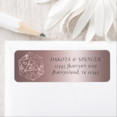RPG Dice | Mauve Luxury Sheen Gamer Adres Etiket (Insitu)