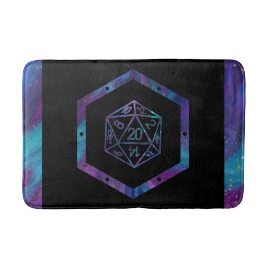 RPG Dice | Nebula Fantasy Retro Tabletop PnP Gamer Badmat (Voorkant)