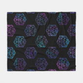 RPG Dice | Nebula Fantasy Retro Tabletop PnP Gamer Fleece Deken (Voorkant (Horizontaal))