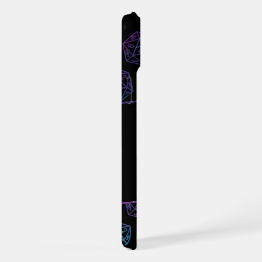 RPG Dice | Nebula Fantasy Retro Tabletop PnP Gamer iPhone Hoesje (Rechterkant)