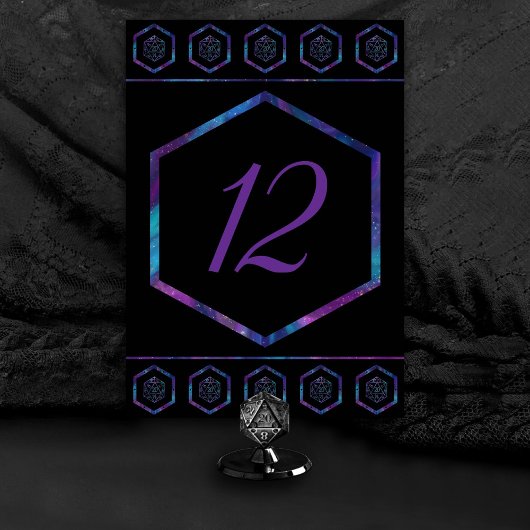 RPG Dice | Nebula Fantasy Retro Tabletop PnP Gamer Kaart