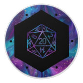 RPG Dice | Nebula Fantasy Retro Tabletop PnP Gamer Keramische Knop (Voorkant)