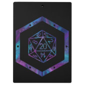 RPG Dice | Nebula Fantasy Retro Tabletop PnP Gamer Klembord (Achterkant)