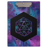 RPG Dice | Nebula Fantasy Retro Tabletop PnP Gamer Klembord (Voorkant)