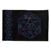 RPG Dice | Nebula Fantasy Retro Tabletop PnP Gamer Kussensloop (Achterkant-Links)