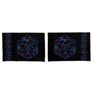 RPG Dice   Nebula Fantasy Retro Tabletop PnP Gamer Kussensloop