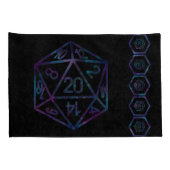 RPG Dice | Nebula Fantasy Retro Tabletop PnP Gamer Kussensloop (Achterkant-Rechts)