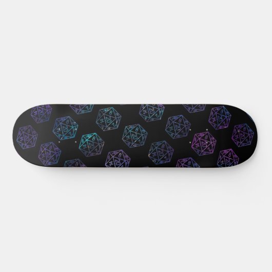 RPG Dice | Nebula Fantasy Retro Tabletop PnP Gamer Persoonlijk Skateboard (Horizontaal)