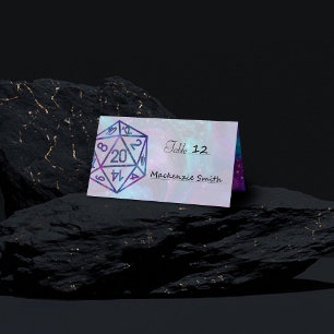 RPG Dice   Nebula Fantasy Retro Tabletop PnP Gamer Plaatskaartje