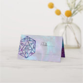 RPG Dice | Nebula Fantasy Retro Tabletop PnP Gamer Plaatskaartje (Voorkant)