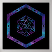 RPG Dice | Nebula Fantasy Retro Tabletop PnP Gamer Poster (Voorkant)