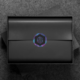RPG Dice | Nebula Fantasy Retro Tabletop PnP Gamer Ronde Sticker
