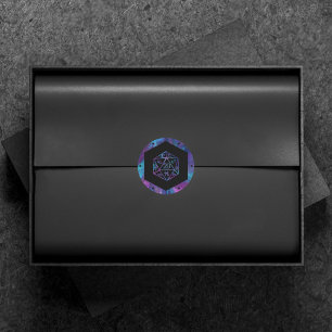 RPG Dice   Nebula Fantasy Retro Tabletop PnP Gamer Ronde Sticker