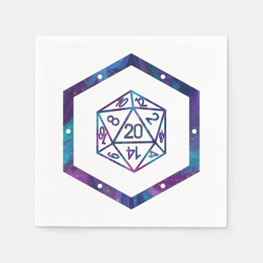 RPG Dice | Nebula Fantasy Retro Tabletop PnP Gamer Servet (Voorkant)