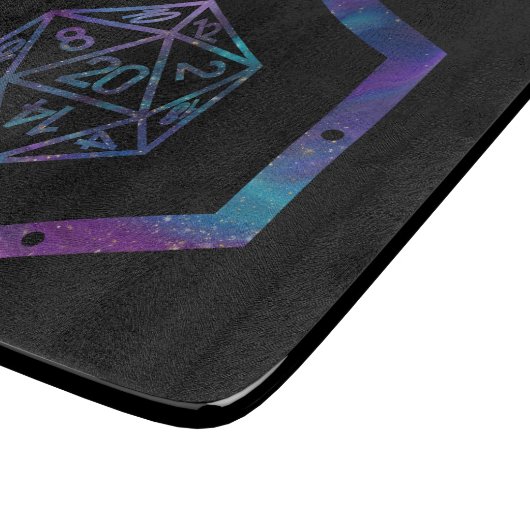 RPG Dice | Nebula Fantasy Retro Tabletop PnP Gamer Snijplank (Hoek)