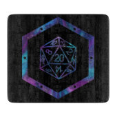 RPG Dice | Nebula Fantasy Retro Tabletop PnP Gamer Snijplank (Voorkant)