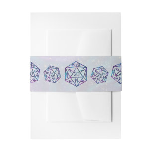 RPG Dice Nebula Fantasy Retro Tabletop PnP Gamer Uitnodigingen Wikkel