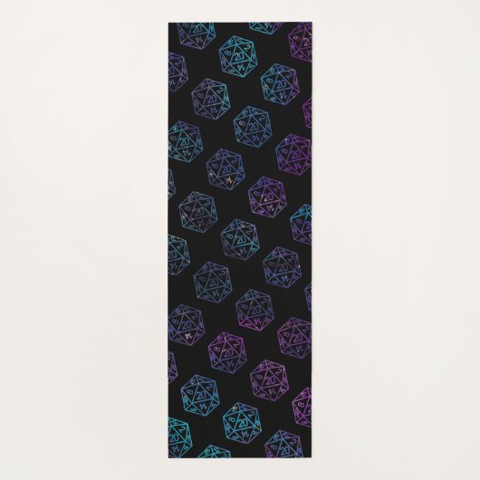 RPG Dice | Nebula Fantasy Retro Tabletop PnP Gamer Yogamat (Achterkant)