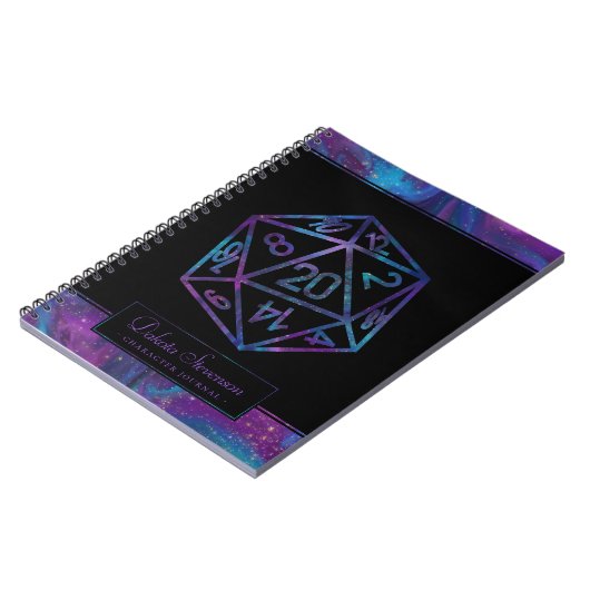 RPG Dice | Nebula Fantasy Tabletop Gamer-personage Notitieboek (Linkerzijde)