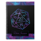 RPG Dice | Nebula Fantasy Tabletop Gamer-personage Notitieboek (Voorkant)