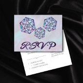 RPG Dice | Nebula Fantasy Tabletop Gamer RSVP Uitnodiging Briefkaart