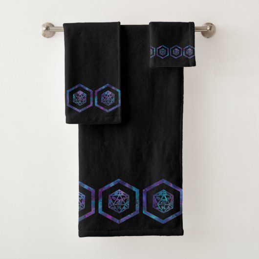 RPG Dice | Nebula Fantasy Tabletop Retro PnP Gamer Bad Handdoek (Insitu)