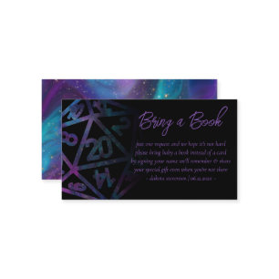 RPG Dice Nebula Fantasy Tafelblad Boeken Verzoek Informatiekaartje