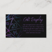 RPG Dice | Nebula Fantasy Tafelblad Cadeau op Weer Informatiekaartje (Voorkant)