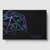 RPG Dice | Nebula Fantasy Tafelblad Gamer Custom Gastenboek (Voorkant)