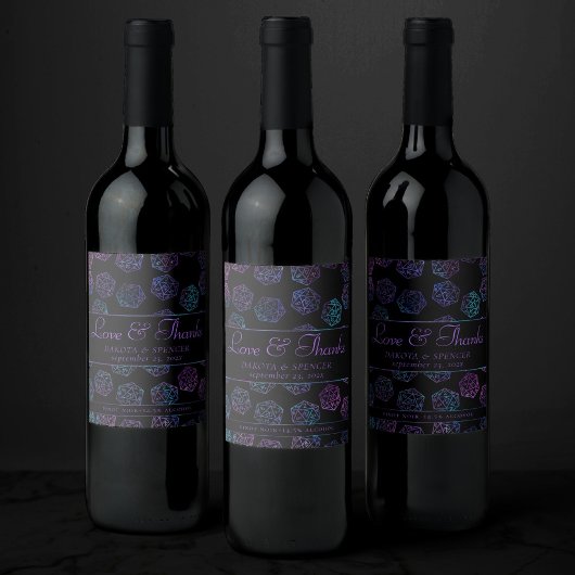 RPG Dice | Nebula Fantasy Tafelblad Gamer Custom Wijn Etiket