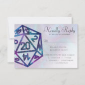 RPG Dice | Nebula Fantasy tafelblad gamer Entree RSVP Kaartje (Voorkant)